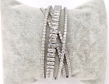 Load image into Gallery viewer, Luxury Stretch Flexible Rhinestone Bracelet Cuffs in Real Gold/Platinum 18K Plated Copper 1 pc