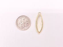 Load image into Gallery viewer, Crystal Marquis Bezel Gold Trim Connector Findings 4 pcs