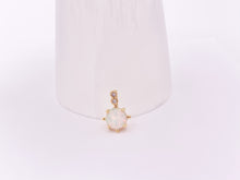 Load image into Gallery viewer, Tiny Japanese Opal Circle Coin Charms in CZ Pave 18K Gold Plated Copper 6pcs