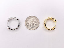 Load image into Gallery viewer, Dainty Oval Link 15mm Earring Huggies in 18K Gold or Silver Plated Copper 5 pairs