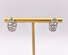 Load image into Gallery viewer, Dainty Oval Link 15mm Earring Huggies in 18K Gold or Silver Plated Copper 5 pairs