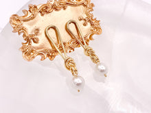 Load image into Gallery viewer, Beautiful Knot Wired Mother of Pearl Drop Earrings in 18K gold Plated over Copper 3 pairs