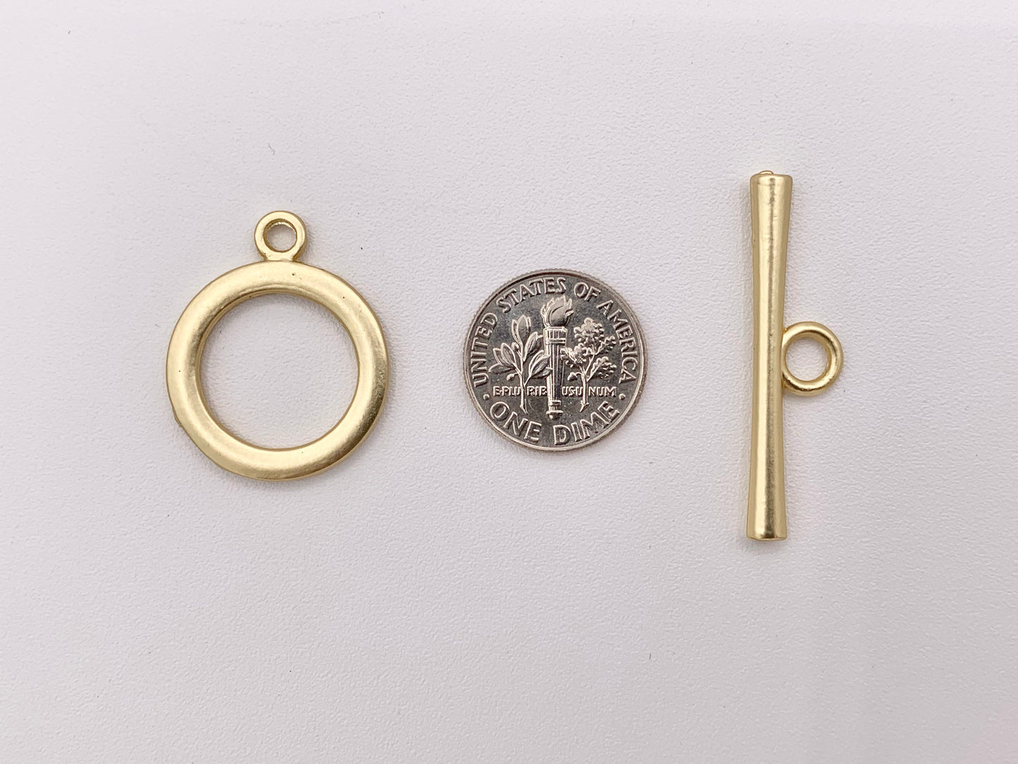 21mm Pewter Toggles Plain Circle Clasps in Rosy Gold, Gold, Matte Gold/Silver, Silver, Bronze, Copper And Gunmetal