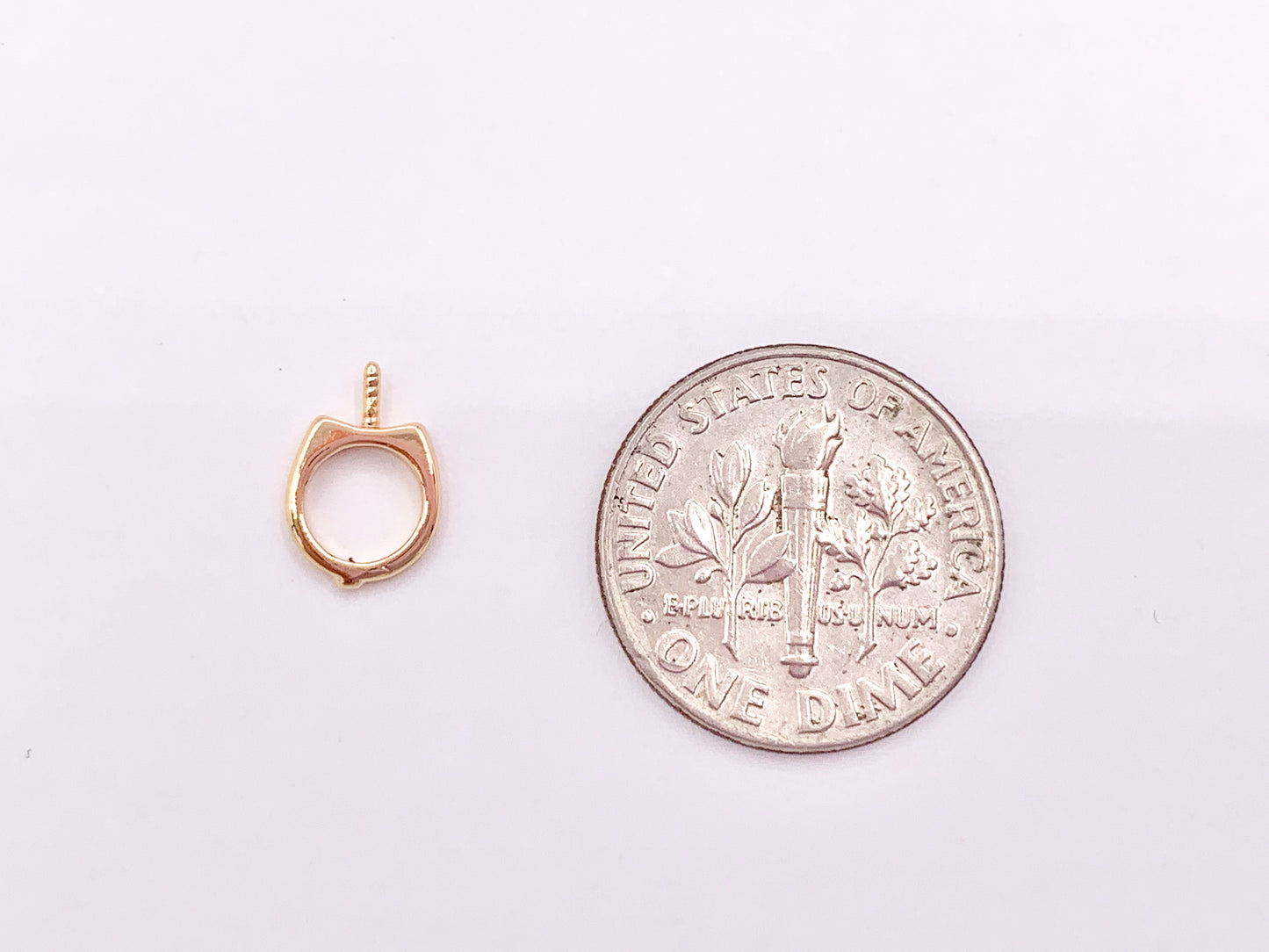 Tiny Eye Pin Closed Ring Screw Findings Earring Pin Bail Pin in 18K Gold Plated Copper 20pcs