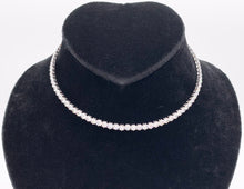 Load image into Gallery viewer, Solitaire Tennis Choker Flexible 18K Gold/Platinum Plated Minimalist Fancy Round Solitaire Tennis Choker 2 pcs