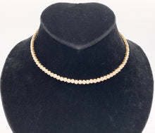 Load image into Gallery viewer, Solitaire Tennis Choker Flexible 18K Gold/Platinum Plated Minimalist Fancy Round Solitaire Tennis Choker 2 pcs