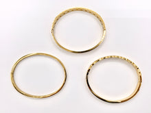 Cargar imagen en el visor de la galería, 7 " Stainless Steel Bracelets Twist Plain Braided Close Bangles in 18K Gold plated Stainless Steel 2 pcs