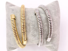 Load image into Gallery viewer, Stretch Coil Elegant Bypass Wrap Bracelet Cuffs in Real Gold/Platinum 18K Plated Copper 2 pcs
