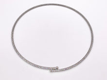 Load image into Gallery viewer, Tennis Choker Delicate Flexible 18K Gold/Platinum Plated Dainty Minimalist Fancy Tennis Choker 2 pcs