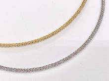 Load image into Gallery viewer, Tennis Choker Delicate Flexible 18K Gold/Platinum Plated Dainty Minimalist Fancy Tennis Choker 2 pcs