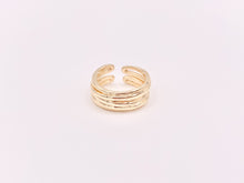 Cargar imagen en el visor de la galería, 18K Gold Plated Rope Weave Minimalist Adjustable Ring over Copper 5pcs