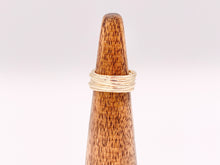 Cargar imagen en el visor de la galería, 18K Gold Plated Rope Weave Minimalist Adjustable Ring over Copper 5pcs