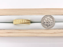 Load image into Gallery viewer, Waves Adjustable Ring Band in 18K Gold Plated Copper 6 pcs