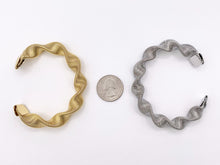 Load image into Gallery viewer, Unique Wavy Bracelet Cuffs in Real Gold/Platinum 18K Plated Copper 2 pcs