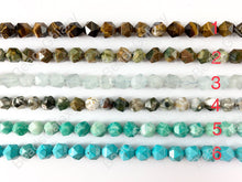 Load image into Gallery viewer, 10mm Hand Cut Gemstones Star cut Faceted Natural Gemstone Beads Around 15"