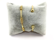 Load image into Gallery viewer, Real Gold 18K Plated Copper Simple Minimalist Adjustable Open Ball Bracelet Cuffs 3pcs