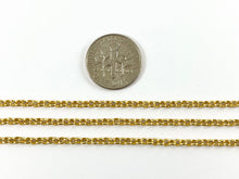 Cargar imagen en el visor de la galería, Cadena Rolo O minimalista y delicada de latón chapado en oro de 18 quilates para fabricación de collares y pulseras para hombres y mujeres