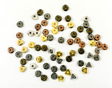 Load image into Gallery viewer, 6mm Pewter Shiny Smooth Wavy Spacer Beads in Gold, Silver, Antique Bronze, Antique Copper and Gunmetal