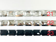 Load image into Gallery viewer, Faceted Shiny 18x26mm Dyed Glass Rectangle Crystal Strands (23 Colors Available!!) Around 11-12"
