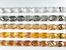 Load image into Gallery viewer, Faceted Shiny 17x25mm Dyed Glass Hexagon Crystal Strands (17 Colors Available!!) Around 12"