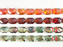 Load image into Gallery viewer, Faceted Shiny 17x25mm Dyed Glass Hexagon Crystal Strands (17 Colors Available!!) Around 12"