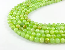 Load image into Gallery viewer, Natural Green Calcite Beads Bright Neon Green Round Shiny Polished Smooth Natural Stone Beads 6mm 8mm 10mm 12mm Around 14-15"