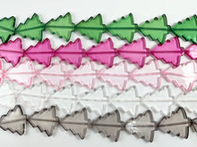 Cargar imagen en el visor de la galería, 39x40mm Bulk Order Acrylic Transparent Christmas Tree Beads Holiday Decor Beads in Green/ Hot Pink/ Light Pink/ Clear/ Smoky