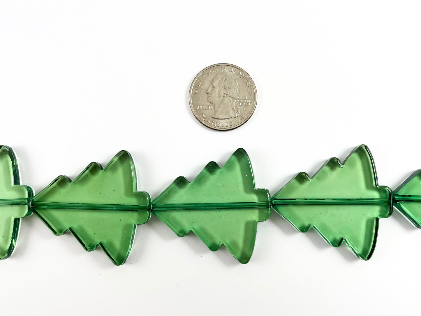 39x40mm Bulk Order Acrylic Transparent Christmas Tree Beads Holiday Decor Beads in Green/ Hot Pink/ Light Pink/ Clear/ Smoky