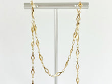 Load image into Gallery viewer, 18K Gold Plated Dainty Skinny Diamond Shape Chain By The Yard for Necklace and Bracelet Making