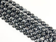 Load image into Gallery viewer, High Quality Indigo Gabbro/ Mystic Merlinite Round Smooth Black Shiny Natural Stone Beads 4mm 6mm 8mm 10mm 12mm