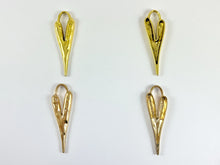 Load image into Gallery viewer, Pewter Long Heart Pendants Valentine's Day Big Heart Charms in Gold, Rosy Gold, Silver, Copper, Brass, Gunmetal and Patina