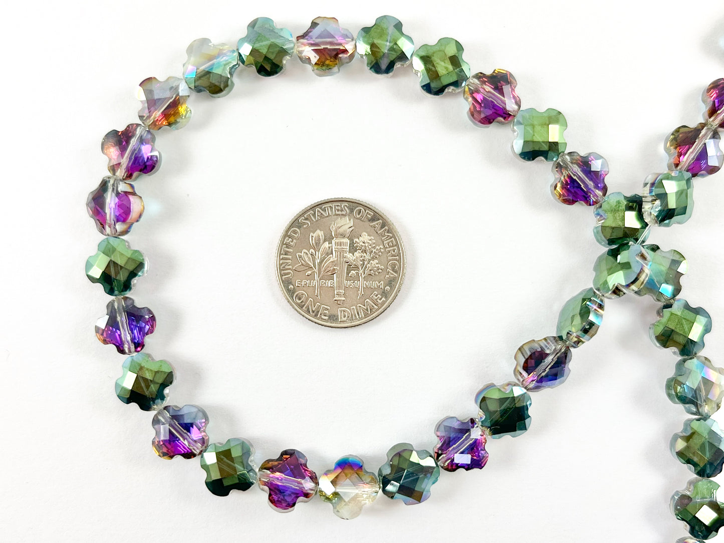 8mm High Quality Crystal Mini Clover Faceted Shiny Four Leaf Beads Quatrefoil Crystal Beads Strand Available in 6 Colors