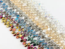 Load image into Gallery viewer, 6x8mm High Quality Crystal Flower Petals Faceted Shiny Top Drilled Tiny Nugget Crystal Beads Strand