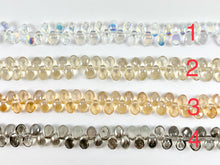 Load image into Gallery viewer, 6x8mm High Quality Crystal Flower Petals Faceted Shiny Top Drilled Tiny Nugget Crystal Beads Strand