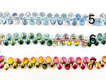 Load image into Gallery viewer, 6x8mm High Quality Crystal Flower Petals Faceted Shiny Top Drilled Tiny Nugget Crystal Beads Strand