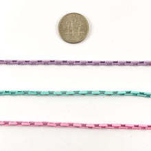 Load image into Gallery viewer, Enamel Plated Copper Rectangle Link Chain- 1 spool