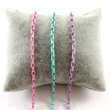 Load image into Gallery viewer, Enamel Plated Copper Rectangle Link Chain- 1 spool