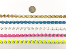 Load image into Gallery viewer, 18K Gold Plated and Enamel Plated Copper Smiley Face Chain