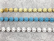 Load image into Gallery viewer, 18K Gold Plated and Enamel Plated Copper Smiley Face Chain