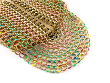 Cargar imagen en el visor de la galería, Cadena Cubana de Cobre Chapada en Oro de 18K y Esmaltada