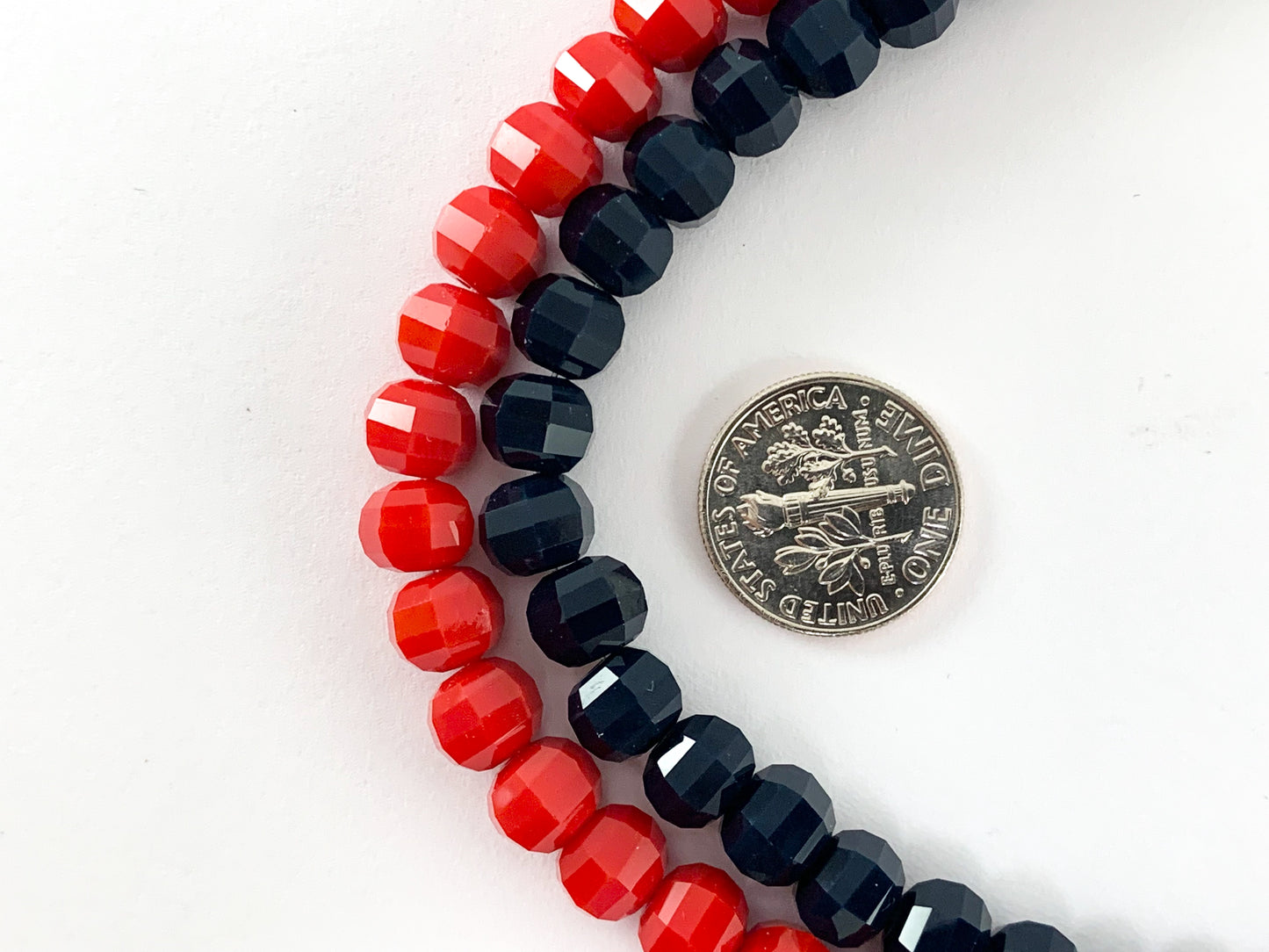 Faceted 36 Cut Shiny 8mm Dyed Jade Glass Pumpkin Shape Rondelle Crystal Strands (around 11")