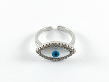 Cargar imagen en el visor de la galería, Anillo llamativo con circonita cúbica chapada en oro real/platino de 18 quilates, 4 piezas