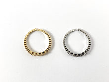 Load image into Gallery viewer, Real Gold/Platinum 18K Plated Copper CZ Pave Dainty Minimalist Adjustable Ring 5PCS