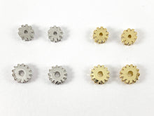 Load image into Gallery viewer, 18K Gold/Platinum Plated CZ Pave Rhinestone Spacers Over Brass 10PCS