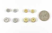 Load image into Gallery viewer, 18K Gold/Platinum Plated CZ Pave Rhinestone Spacers Over Brass 10PCS