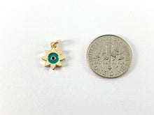 Load image into Gallery viewer, Real 18K Gold Plated Enamel Evil Eye Star Charms 10PCS