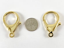 Load image into Gallery viewer, 18K Gold/Platinum Plated Large Lobster Clasp 10PCS