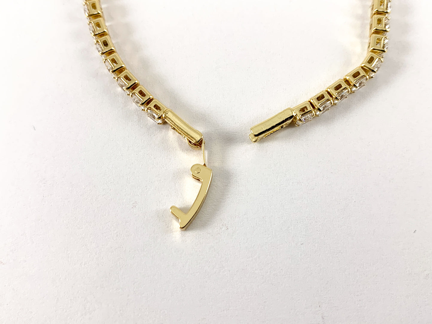 Delicate 18K Gold/Platinum Plated Dainty Minimalist Fancy Rhinestone Cup Chain Tennis Bracelet 5PCS