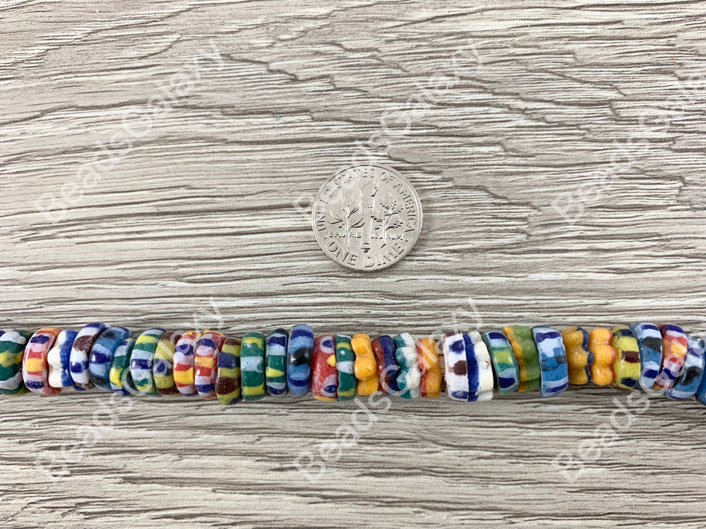 Handmade Recycled Sankas Glass Heishi Beads From Ghana Africa