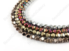 Load image into Gallery viewer, Disco Polka Dot Glass Beads - Faceted Round Colorful Glass Around 15 inch Strands